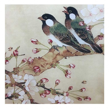 Hodvábny šál Mésange - detail 1